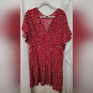 Shein 4x red heart mini dress